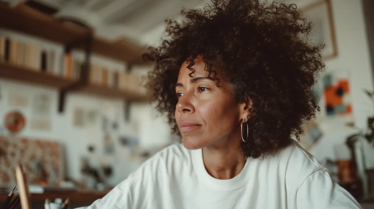 Especialista mulher cabelo encaracolado